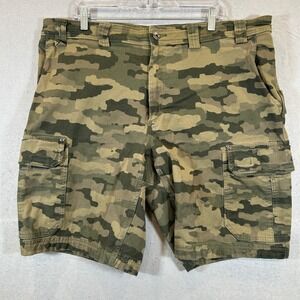 Duluth Shorts Mens 42 Flex Fire Hose Cargo Relaxed Fit Camo Green